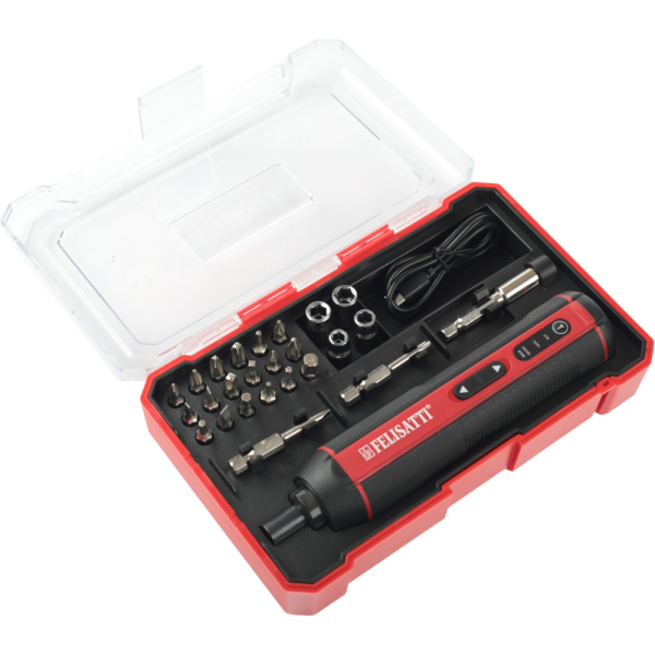 Отвертка аккумуляторная FELISATTI FT1008 кейс + оснастка