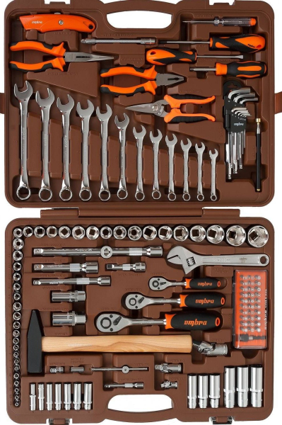 Набор универсального инструмента OMBRA 1/4", 1/2"DR (101 предм.)   OMT101S18