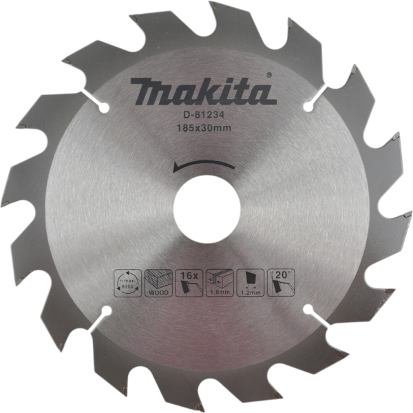 Диск п/п Makita 185*30/20*1.8/1.2*16T   (D-81234)