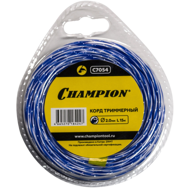 Леска CHAMPION Sky-cutter 2.0мм*15м (витой квадрат)   C7054