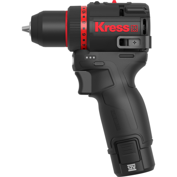 Дрель-шуруповерт аккумуляторная KRESS KH177 12V 2.0Ачх2 ЗУ 1,5А кейс