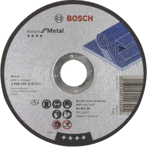Диск абразивный BOSCH 125*22*1,6 металл     2.608.600.219
