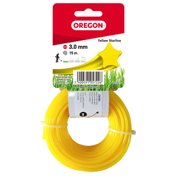 Леска Oregon Yellow Star 3,0*15 м     69-458-Y