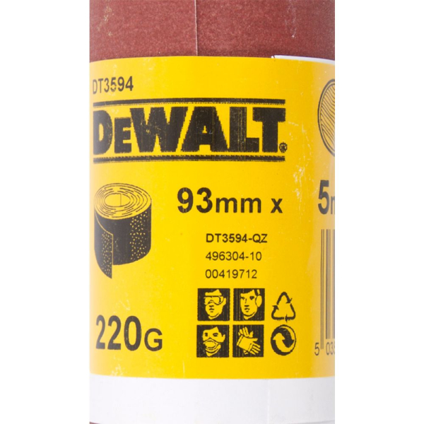 Лист шлифовальный DEWALT 5м*93мм Р-220   DТ 3594 QZ