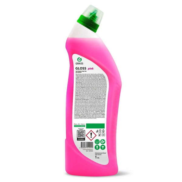 Гель чистящий для ванны и туалета GRASS "Gloss pink" 1000 мл.   125544