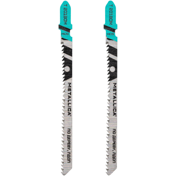 Пилки д/лобзика METALLICA Optima T201BOM 100/75мм шаг 2мм по дереву 2шт   908976