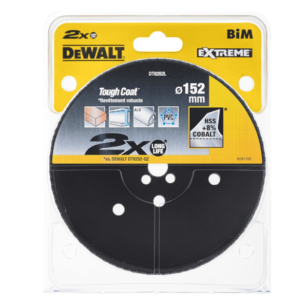 Цифенбор с карбидным покрытием DEWALT DT 8252 L 152*46 мм