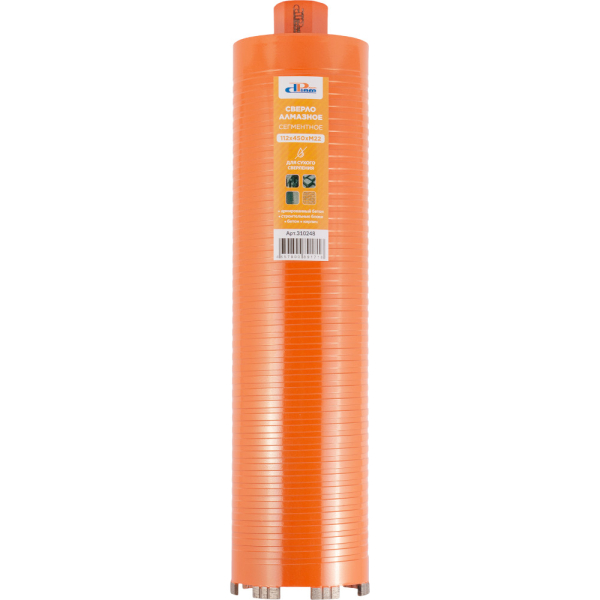 Сверло алмазное сухое DIAM ProfiDiam 112x450x7хM22 по бетону   310248