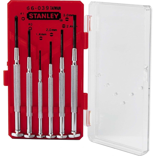 Набор отверток STANLEY WATCHMAKER 6 шт. для точной механики    1-66-039