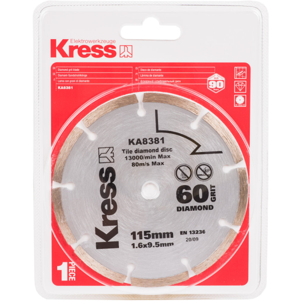 Диск алмазный KRESS 115х9,5мм   KA8381