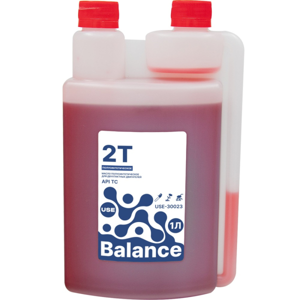 Масло USE Balance 2-х тактное полусинтетика API TC 1 л с дозатором   USE-30023