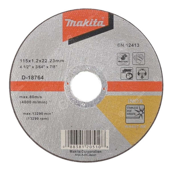 Диск абразивный Makita 115*1,2*22.2 нержавейка   D-18764