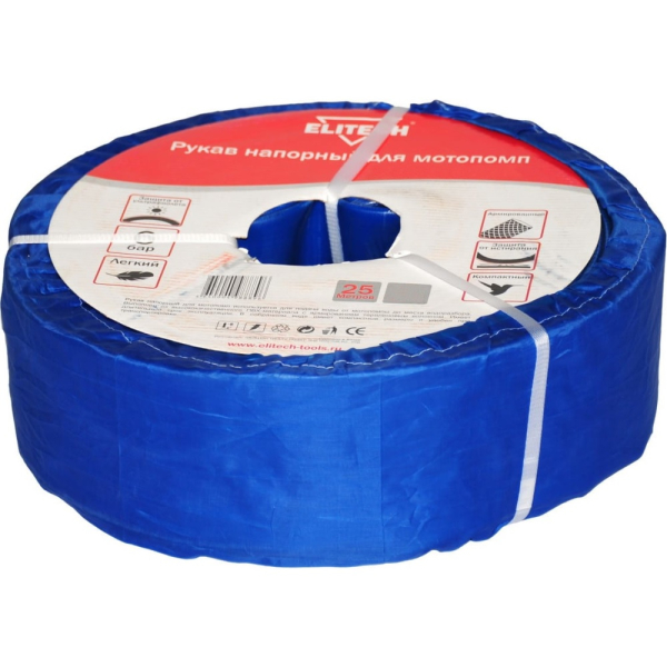 Рукав напорный ELITECH для мотопомпы 6 бар, 4", 25м