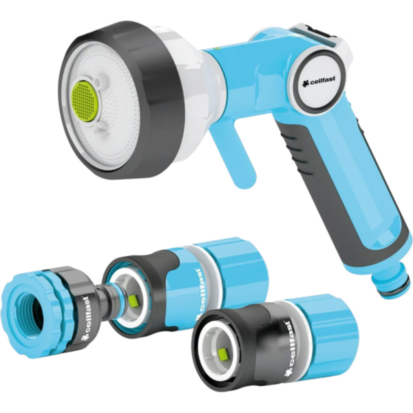 Пистолет для полива CELLFAST ERGOLINE 4-х функциональным 3/4" + набор