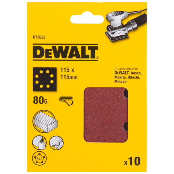 Лента шлифовальная DEWALT 115*115 Р-80   DТ 3022 QZ