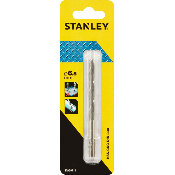 Сверло STANLEY по металлу HSS-G CROWN  6,5*101   STA50716