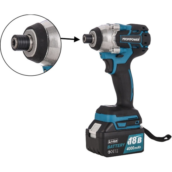 Гайковерт аккумуляторный PROFIPOWER MKDTD-18V   E0082