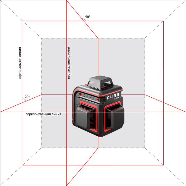 Набор ADA: Лазерный уровень ADA CUBE 3-360 Basic Edition (А00559) + штатив ADA SILVER Plus (А00556) 