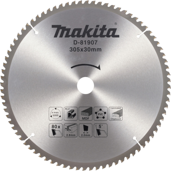 Диск п/п Makita 305*30*2.8/2*80T   (D-81907) универсальный