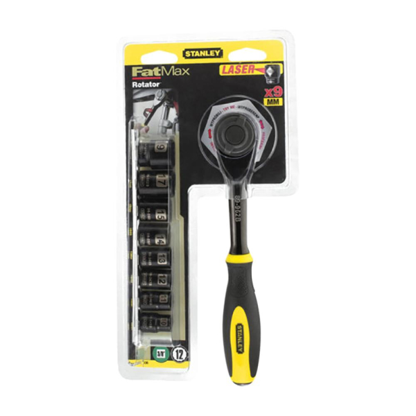 Рукоятка STANLEY ROTATOR с торцевыми головками  3/8" (9 предметов)   0-94-606