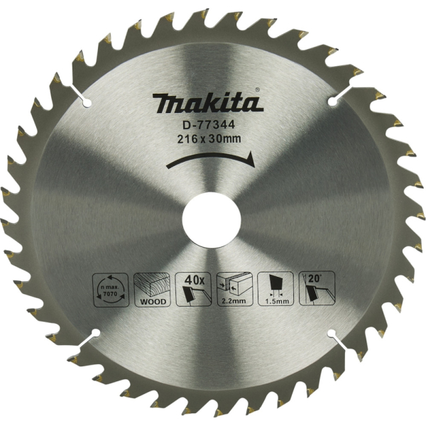 Диск п/п Makita 216*30*2.2/1.5*40T   (D-77344)