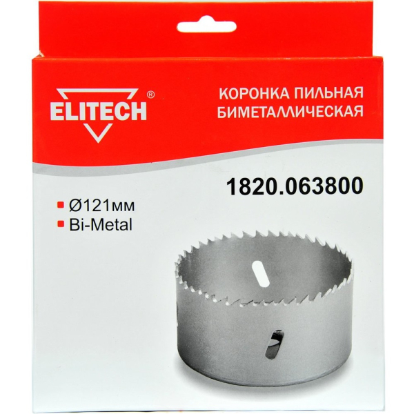 Цифенбор биметаллический ELITECH 121 мм   1820.063800