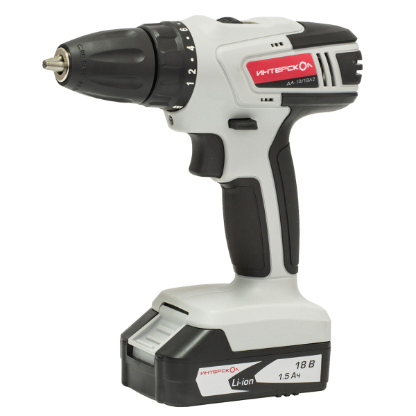 Дрель аккумуляторная Интерскол ДА-10/18 Л2 (Li-ion)