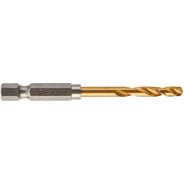 Сверло Milwaukee RedHEX HSS-G TiN по металлу 4.2 мм