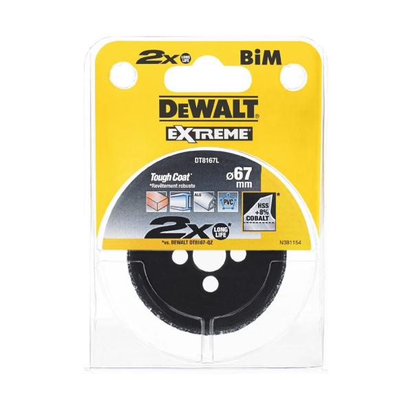Цифенбор с карбидным покрытием DEWALT DT 8167 L 67*46 мм