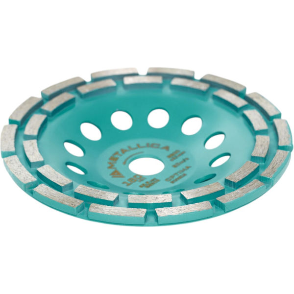 Чашка алмазная сегментная 2 ряда METALLICA Optima 180x22,2 мм, по бетону   900918