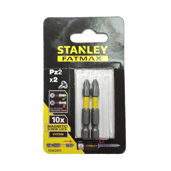 Набор бит STANLEY FatMax MagnetScrLock PZ 2*50мм из 2 штук  STA62855