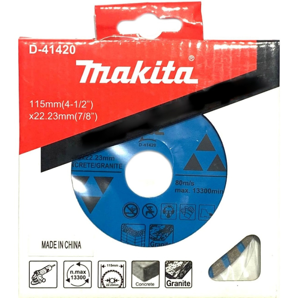 Диск алмазный Makita сегмент по бетону/граниту 115х22,23х7  D-41420