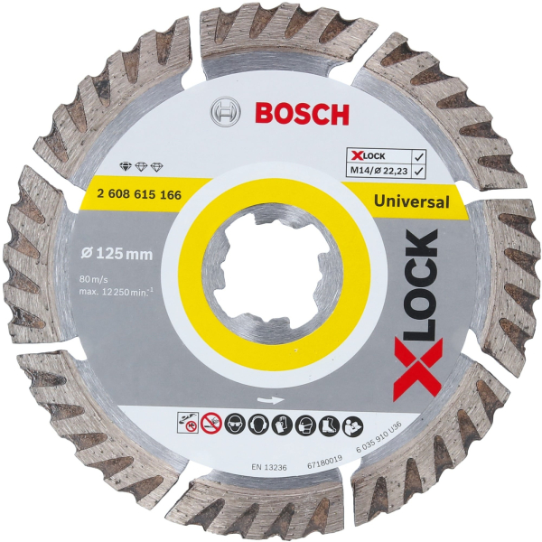 Диск алмазный BOSCH X-LOCK Standard for Universal 125*1,6*22.2 сегмент     2.608.615.166