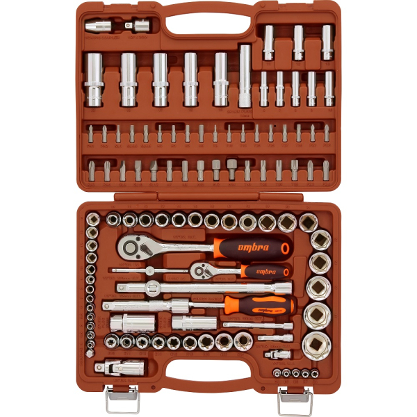 Набор универсального инструмента OMBRA 1/4", 3/8" и 1/2"DR (108 предм.)   OMT108S