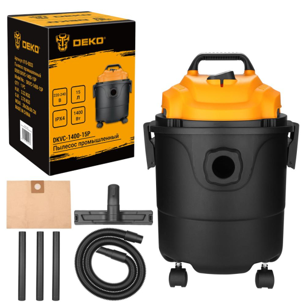 Пылесос промышленный DEKO DKVC-1400-15P   015-0033