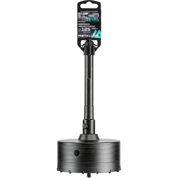 Коронка тв.спл.SDS-max METALLICA Optima 125x250/110 мм,h=50мм,М22,0х2,0 мм с адаптером   907269