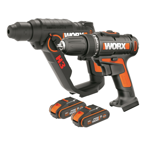 Набор WORX Дрель акк. WX101.9 + Перфоратор WX390.1   WX927