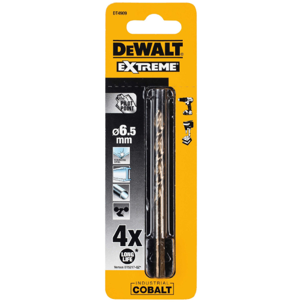 Сверло DEWALT по металлу  6,5*101   DT 4909    (1шт в упак)