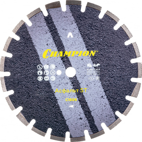 Диск алмазный CHAMPION Asphafight ST 350*25.4 мм сегмент   C1606