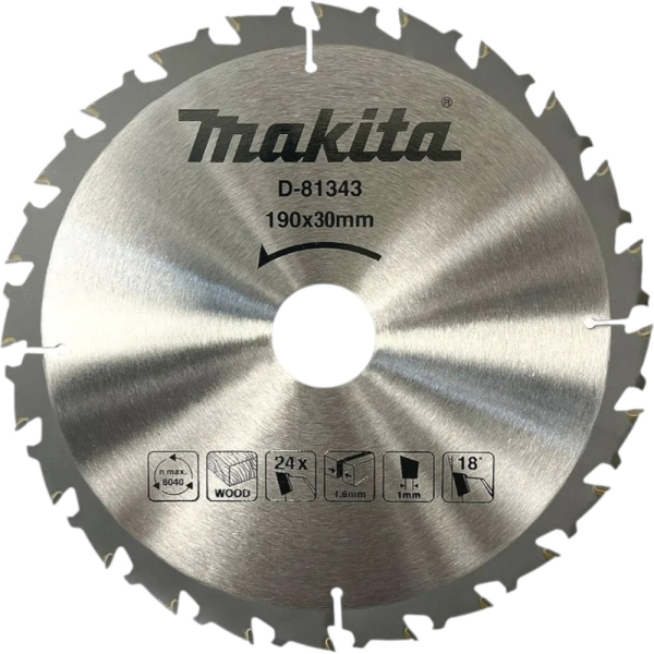 Диск п/п Makita 190*30*1.6/1*24T   (D-81343)