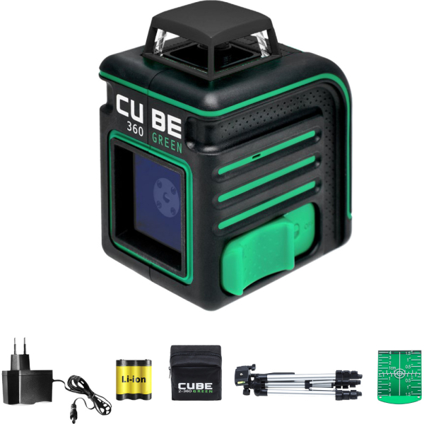 Лазерный уровень ADA CUBE 360 GREEN Professional Edition