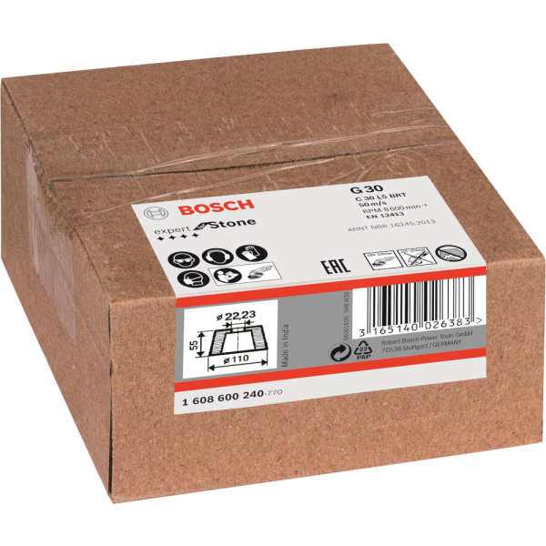 Диск абразивный BOSCH 90-110 мм конусный чашечный К36     1.608.600.240