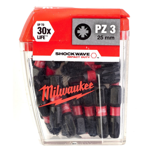 Бита Milwaukee SHOCKWAVE PZ3 25мм 25шт