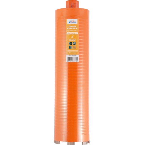 Сверло алмазное сухое DIAM ProfiDiam 122x450x7хM22 по бетону   310249