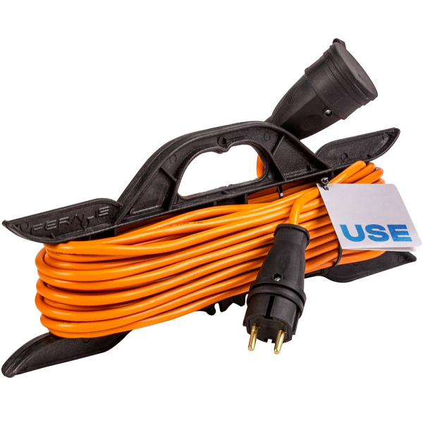 Удлинитель USE ПВС 2200 Вт на рамке 20м с заземлением   USE303-010