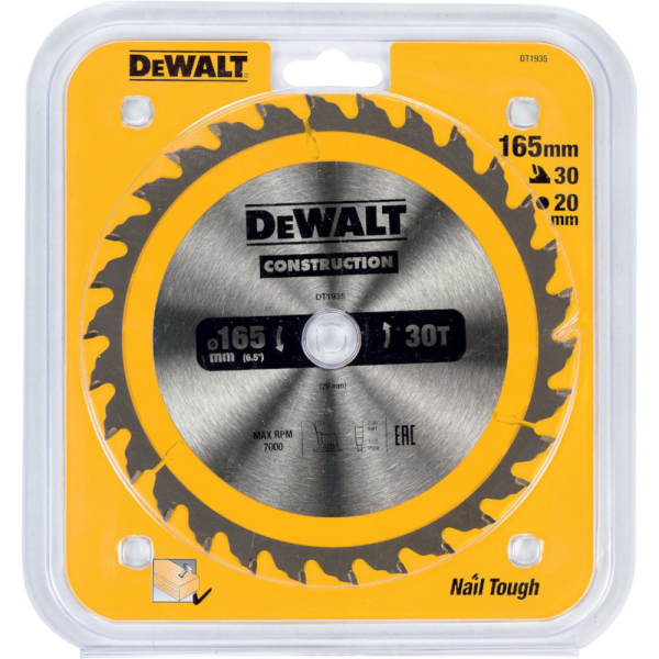 Диск п/п DEWALT DT 1935   165*20*30
