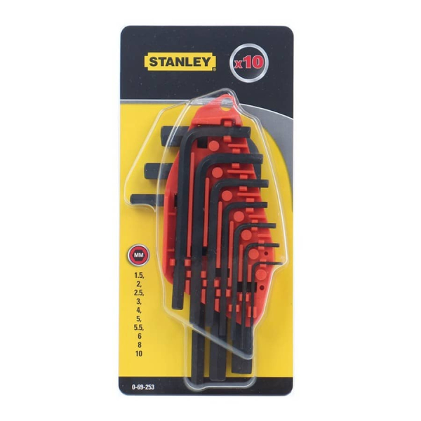 Набор шестигранных ключей STANLEY 10 шт.    0-69-253