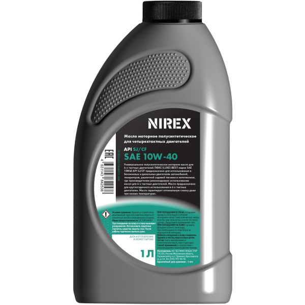 Масло NIREX 4-х тактное полусинтетика SAE 10W-40 1 л     NRX-32293