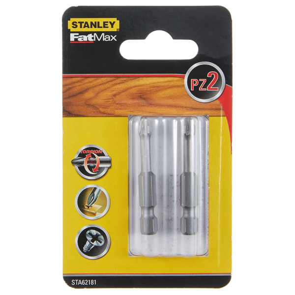 Набор бит STANLEY FatMax Torsion PZ 2*50мм из 2 штук  STA62181