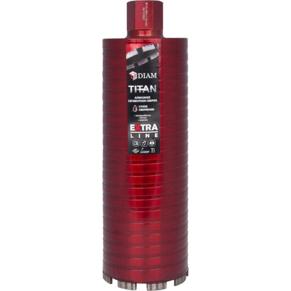 Коронка алмазная DIAM 112*300 (1 1/4") UNC Extra Line Titan   313027
